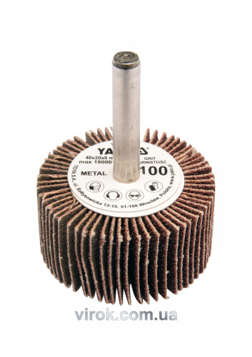 Коло пелюсткове YATO YT-83353 для дриля подовжений шпіндель Ф=6ммН=20мм/Ф40/К80