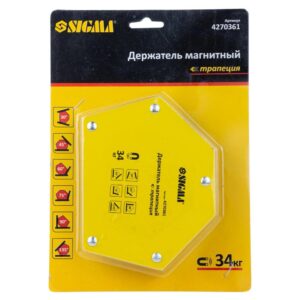 Струбцина магнітна 34кг(трапеція) Сігма 4270361
