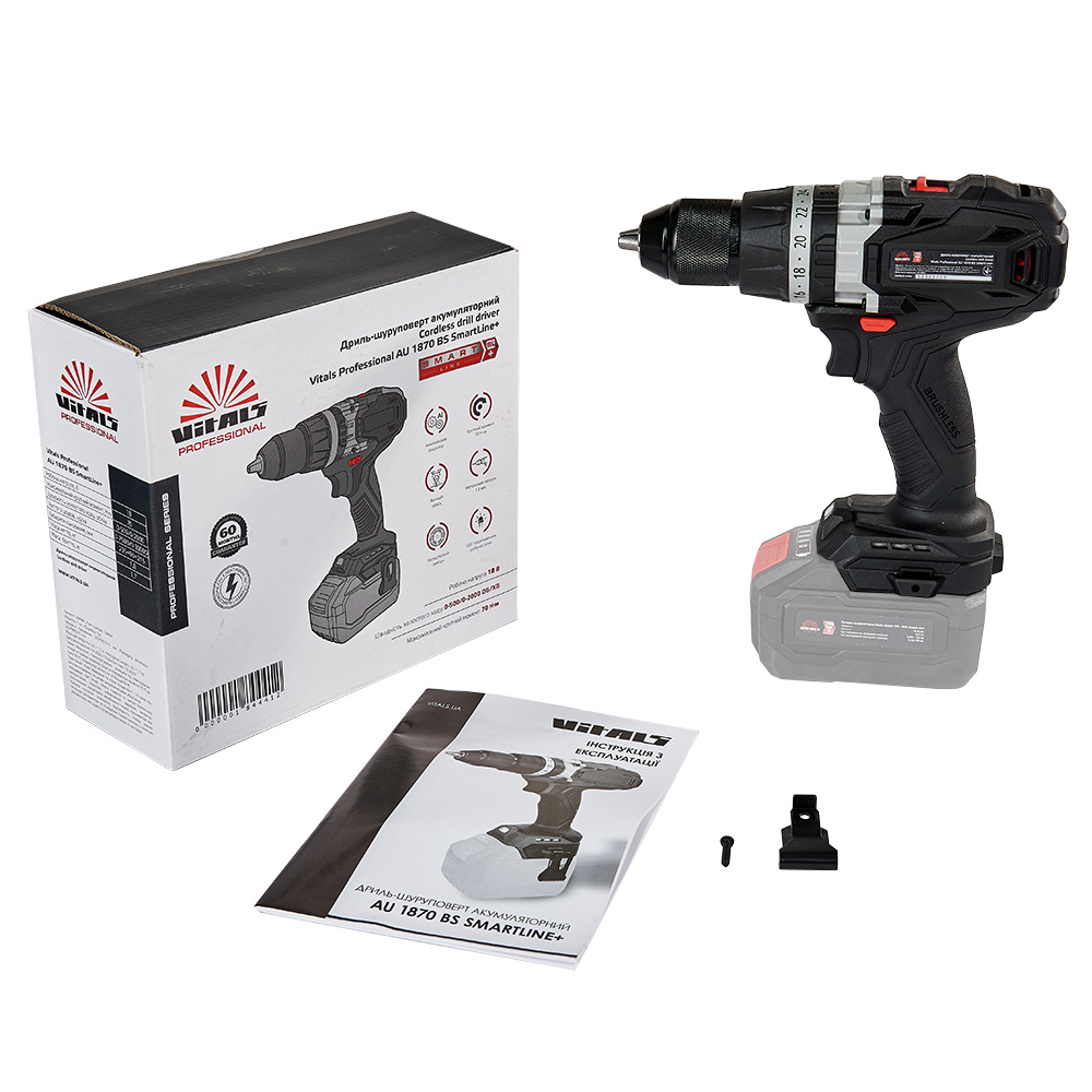 Дриль-шуруповерт акум.ВІТАЛС Professional AU 1870 BS Smart Line+ 184441