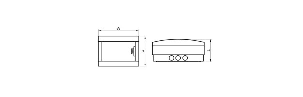 Коробка зовнішня на 12 модулів біла SF-WG Argent IP 40 TAKEL