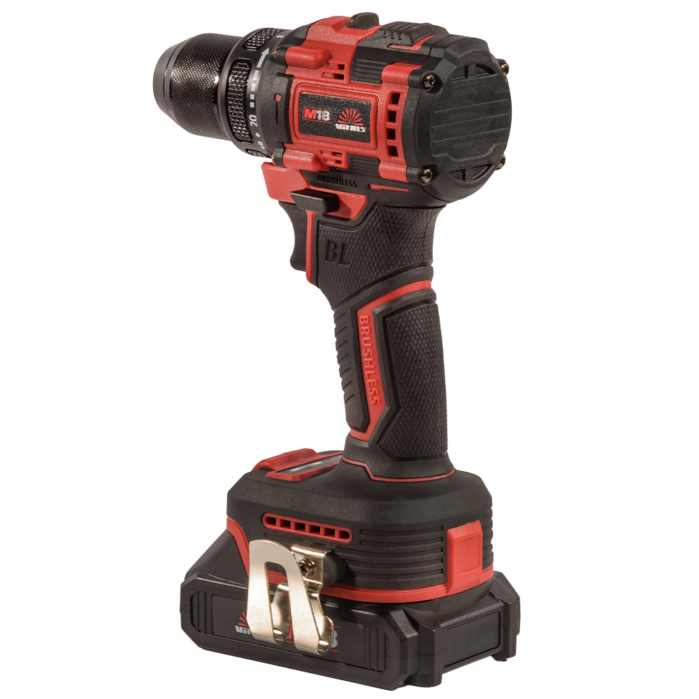 Дриль-шуруповерт акумуляторний безщітковий 2 АКБ та ЗП Vitals Master AU 1832c BL Kit+ АМТ 235331