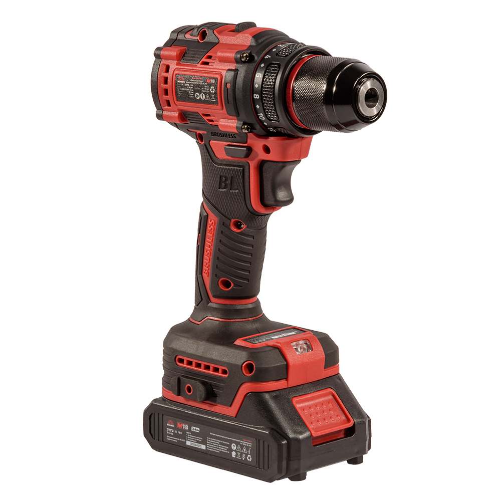 Дриль-шуруповерт акумуляторний безщітковий 2 АКБ та ЗП Vitals Master AU 1832c BL Kit+ АМТ 235331