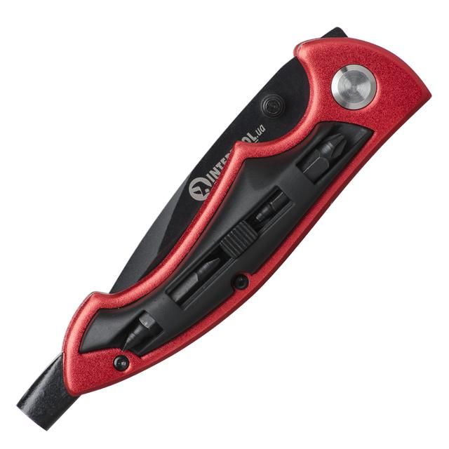 Ніж складний 206 мм,ручка алюміний + пластик,4 ІНТЕРТУЛ НТ-0592