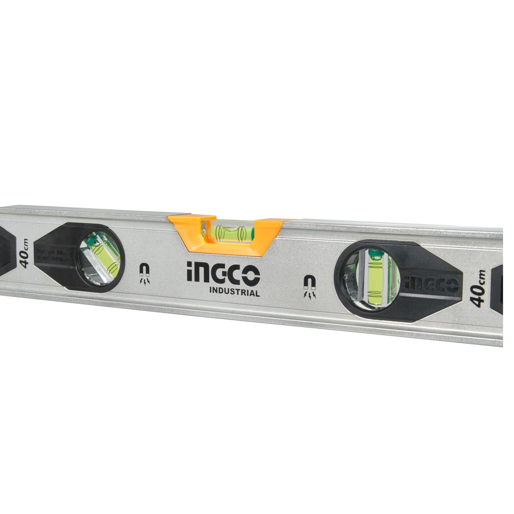 Рівень 40 см,3 капсули,алюмин.рамка 1,5 мм с магнитом INGCO HSL38040M