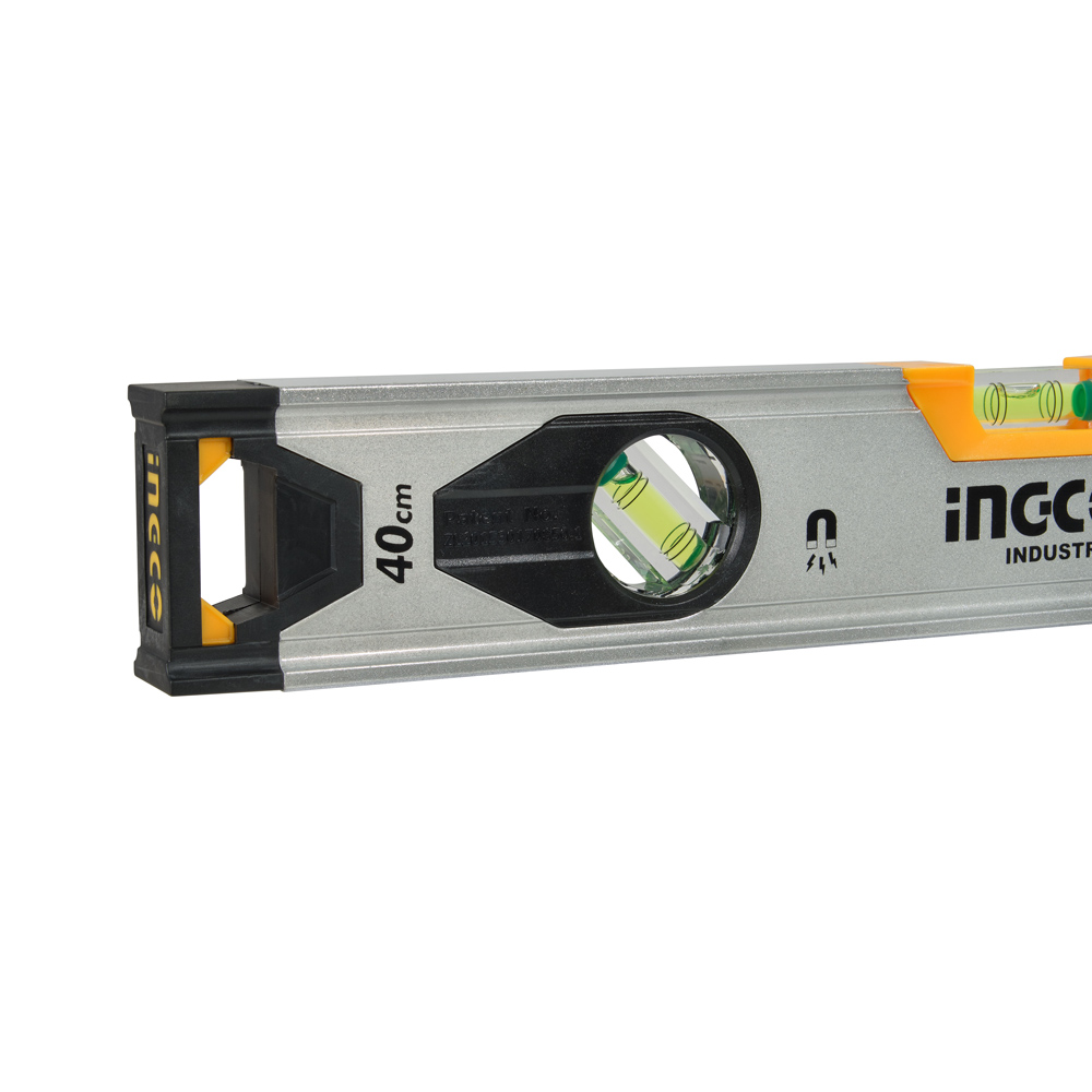 Рівень 40 см,3 капсули,алюмин.рамка 1,5 мм с магнитом INGCO HSL38040M