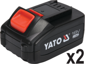 Шліфмашина кутова акумуляторна безщіткова YATO 125мм 2*Li-Ion/18B 4 Аго+ЗП+сумка YT-8282995