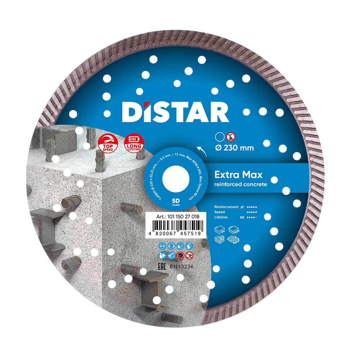 Диск Алмазний DISTAR Turbo 232*2.5*12*22.23 Extra Max 10115027018