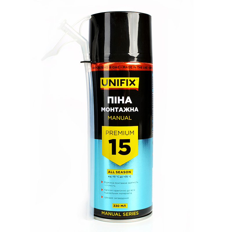 Піна ручна всесезонна Premium 15л/330мл UNIFIX 951241
