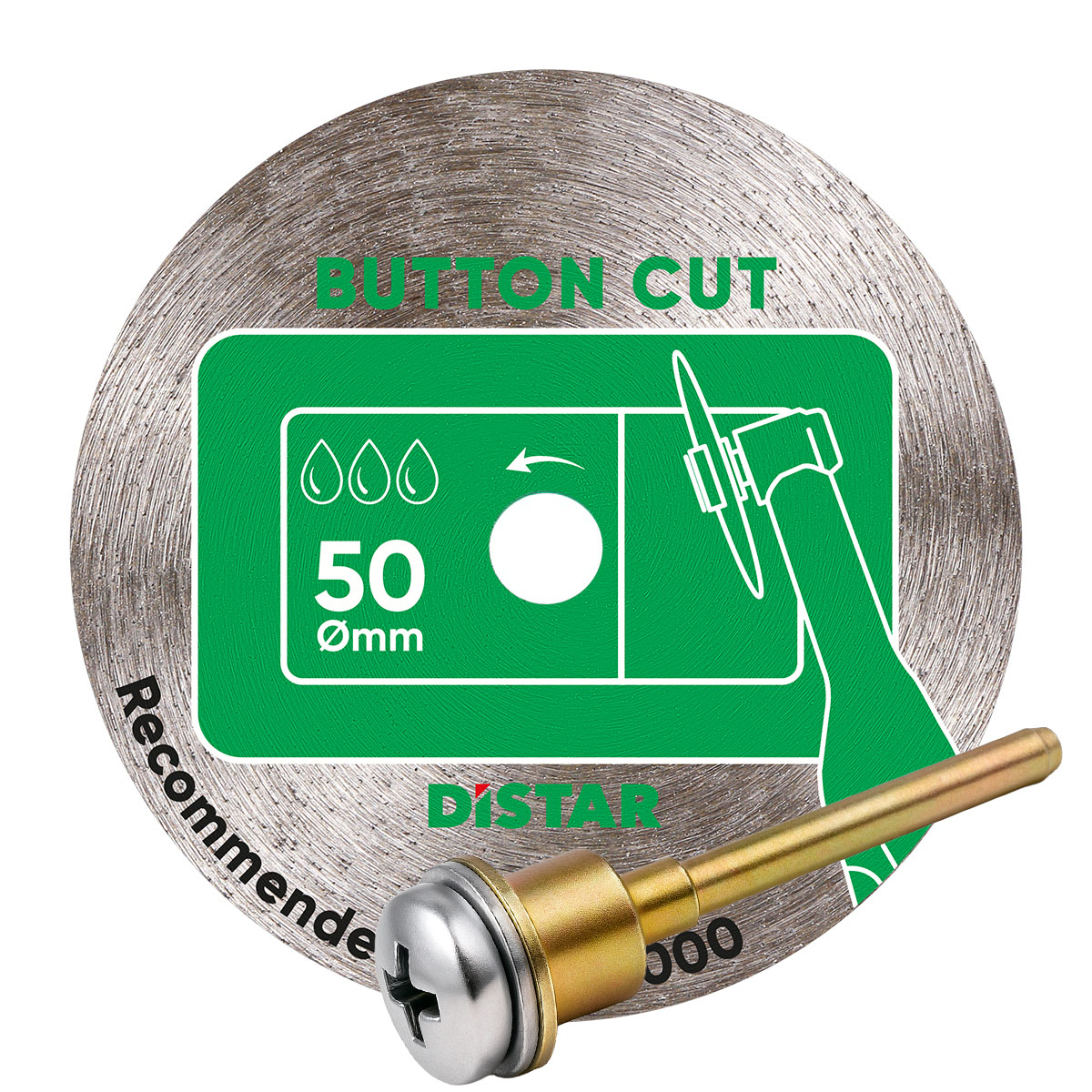 Круг алмазний відрізний 1A1R 50*0.8*5.8/3.2-3.0F ButtonCut 11120159106