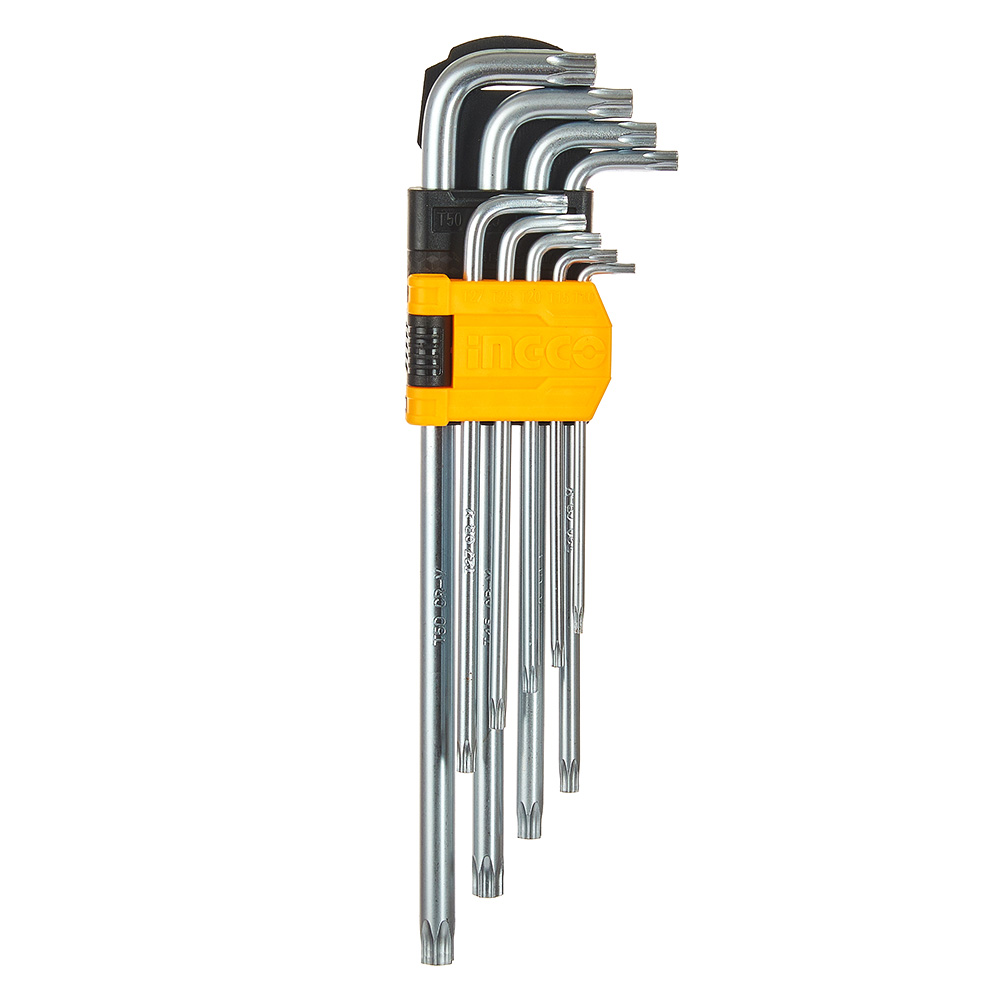 Набір ключів подовжених TORX 9 шт.T10-T50 INGCO HHK 13092