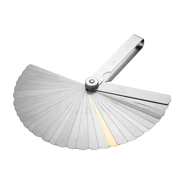 Щупи для вимірювання зазорів 0,04-0,88 мм,32 шт Інтертул АТ-0004