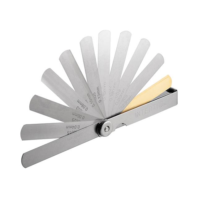 Щупи для вимірювання зазорів 0,04-0,88 мм,32 шт Інтертул АТ-0004