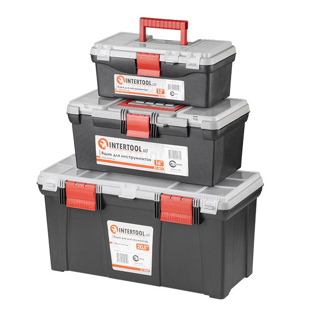Комплект ящиків для інструменту.3 шт(ВХ-0125 13″ ВХ-0016 16″ ВХ-0205 20,5″) INTERTOOL ВХ-0003