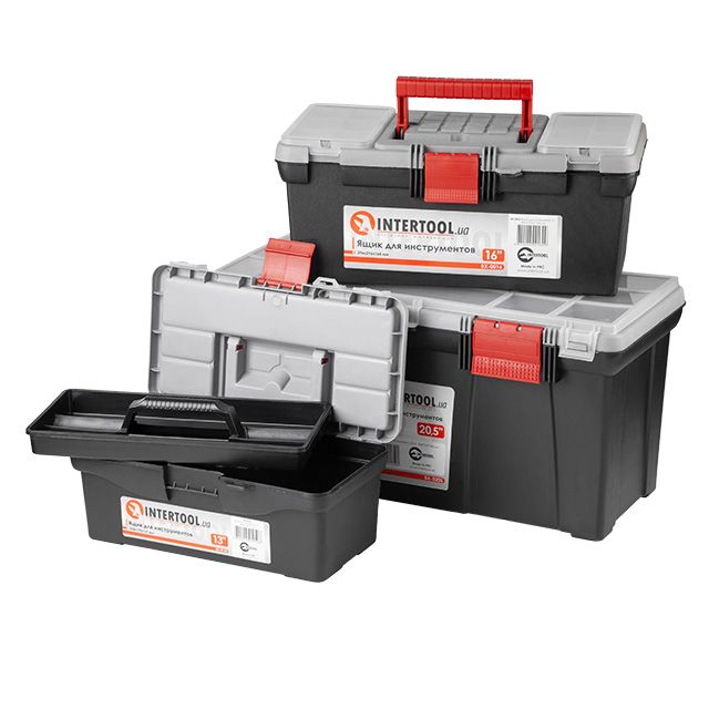 Комплект ящиків для інструменту.3 шт(ВХ-0125 13″ ВХ-0016 16″ ВХ-0205 20,5″) INTERTOOL ВХ-0003