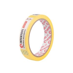 Стрічка малярська 19мм, 20м ІНТЕРТУЛ DM-1920 жовта