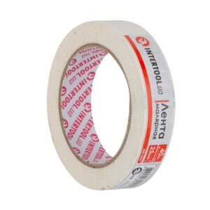 Стрічка малярська 25мм, 40м ІНТЕРТУЛ DM-2541 біла