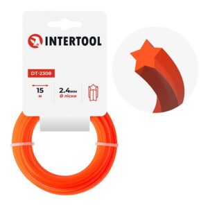 Ліска для тримера “зірка” 2,4мм*15м INTERTOOL DT-2308