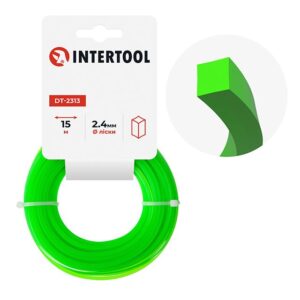 Ліска для тримера “квадрат” 2,4мм*15м INTERTOOL DT-2313