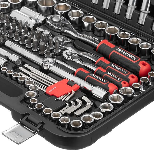 Набір інструментів 156 од.12&38& 14 Cr-V STORM ІНТЕРТУЛ ET-8156