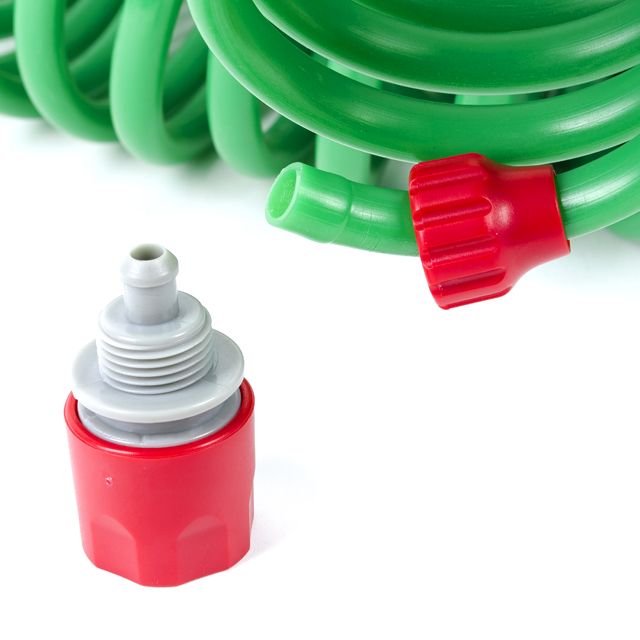 Шланг поливний спіральний з коннекторами 7,5м Інтертул GE-4001