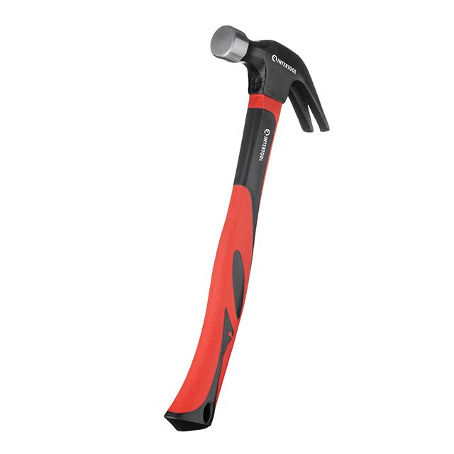 Молоток столярний 450г.Fibreglass ІНТЕРТУЛ НТ-0223