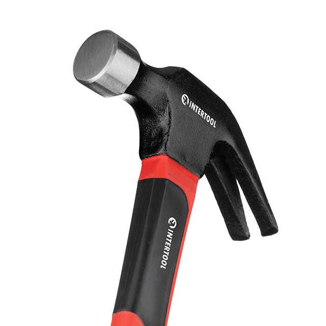 Молоток столярний 450г.Fibreglass ІНТЕРТУЛ НТ-0223
