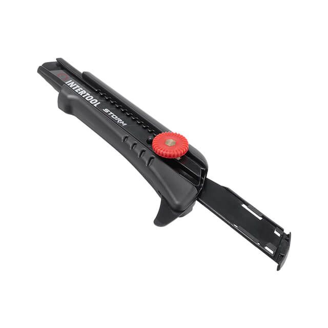 Ніж для лінолеуму18мм,металева напрямна,гвинтова фиксація STORM ІНТЕРТУЛ НТ-0539