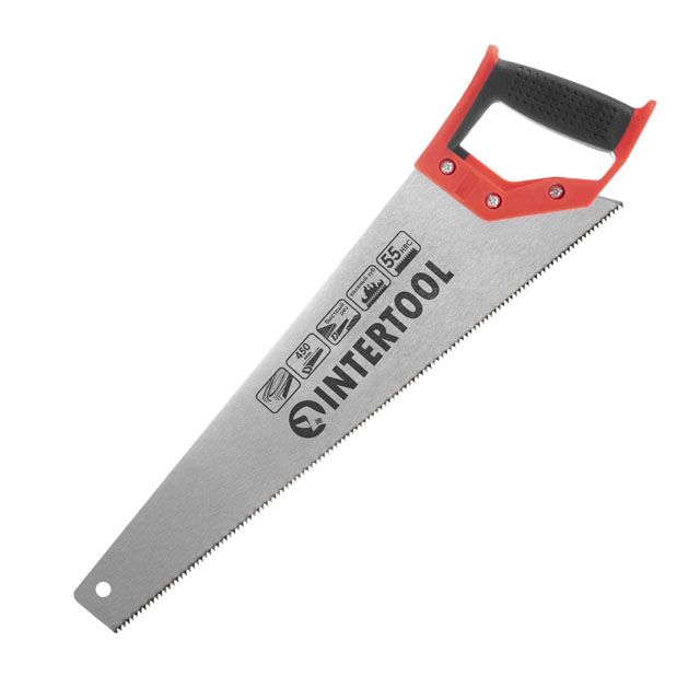 Ножівка по дереву 450 мм 55 HRC Інтертул гартованний зуб НТ-3102