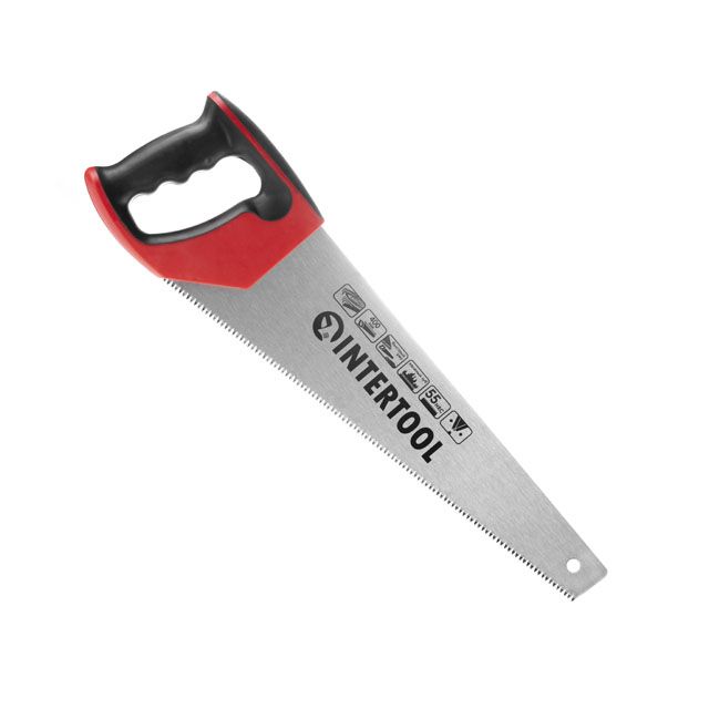 Ножівка по дереву 400 мм гартованний зуб,по3-на заточка 7 зуб.*1″ ІНТЕРТУЛ НТ-3104