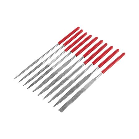 Набір алмазних надфілів 10шт 140мм ІНТЕРТУЛ НТ-3701