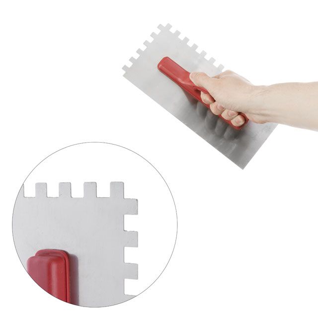 Затирачка сталева оцинкована 280*130 мм, 10*10 мм INTERTOOL KT-0007