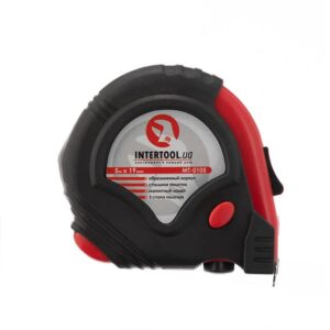 Рулетка з металевим полотном 5 м x 19 мм,три стопора полотна INTERTOOL MT-0105
