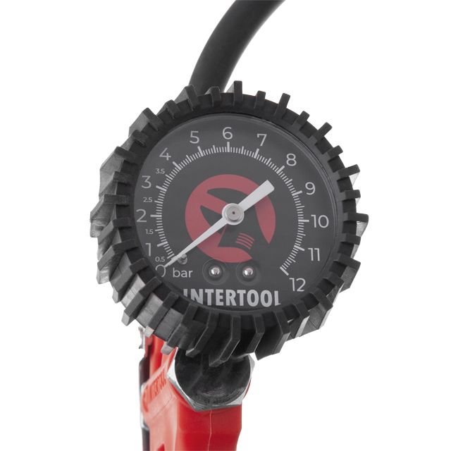 Пістолет для підкачки колес з манометром  пневматичний PROF 60G INTERTOOL PT-0505