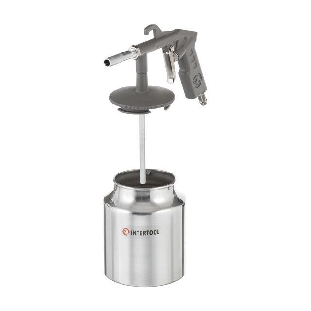 Пневмопістолет піскоструминний форсунка 6ммбачок 1000млметал 8атм ІНТЕРТУЛ РТ-0705