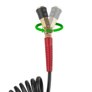 ШлангBLACK M-Flex 5,5*мм20м спіральний поліуретан з поворотним шарніром швидкоз’єм Інтертул РT-1792