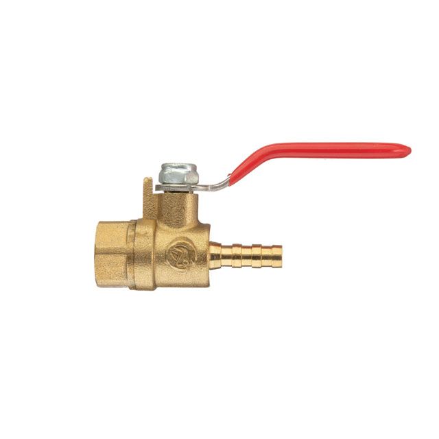 Кран кульовий повітряний латунь внутр.різьбленням 1/4″ на шланг 6ммINTERTOOL PT-1885