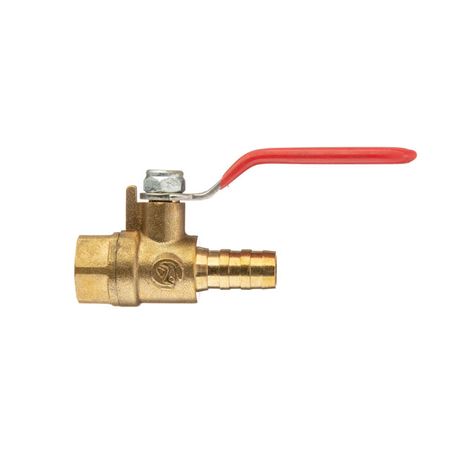 Кран кульовий повітряний латунь внутр.різьбленням 1/4″ на шланг 10мм INTERTOOL PT-1889