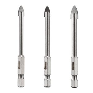 Набір свердел по склу та керамці 5+6+8 мм HEX 1/4″(6,35мм)Інтертул SD-0293