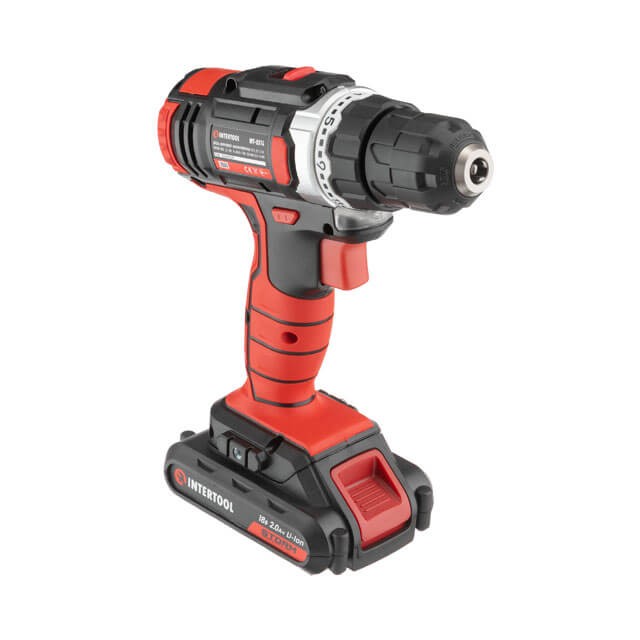 Шуруповерт акумуляторний 18В з регулюванням 2 батареї 1300мАг ІНТЕРТУЛ WT-0314