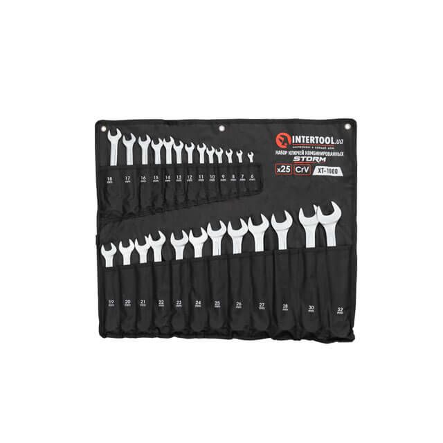 Набір ключів комбінованих 25 шт.(6-28,30/32 мм) STORM ІНТЕРТУЛ ХТ-1000