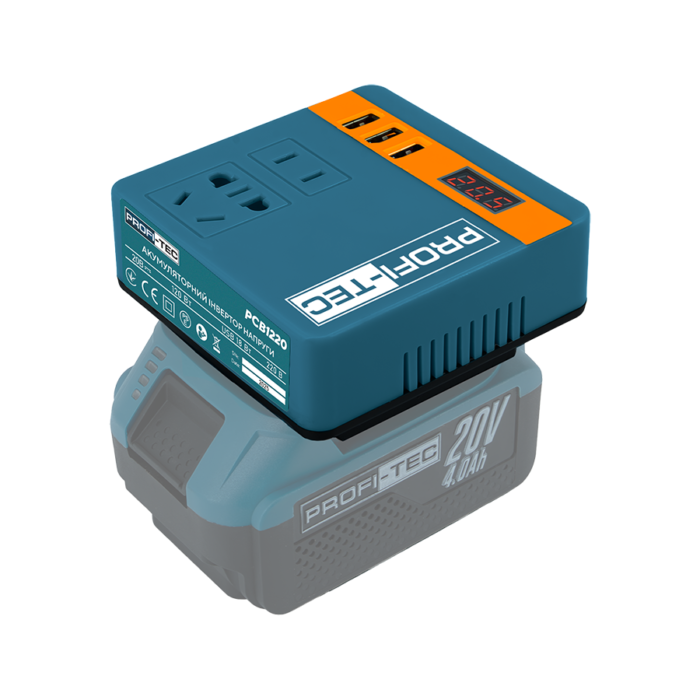 Акумуляторний інвертор напруги PROFI-TEC PCB1220 без акб та зп 007743