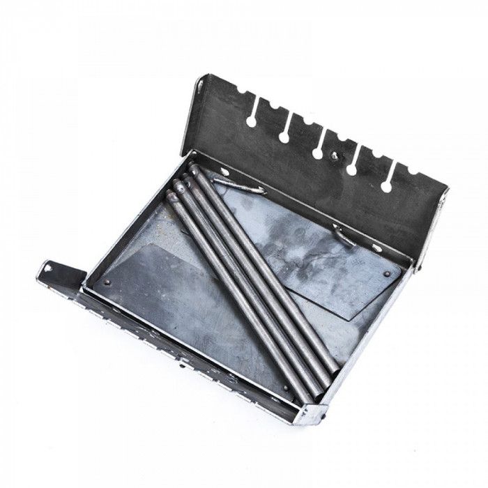 Мангал Вогник 6 шампурів(Сталь 2мм,Довжина 0,35 Ширина 0,245 Висота ніжок 0,37м)(748042)