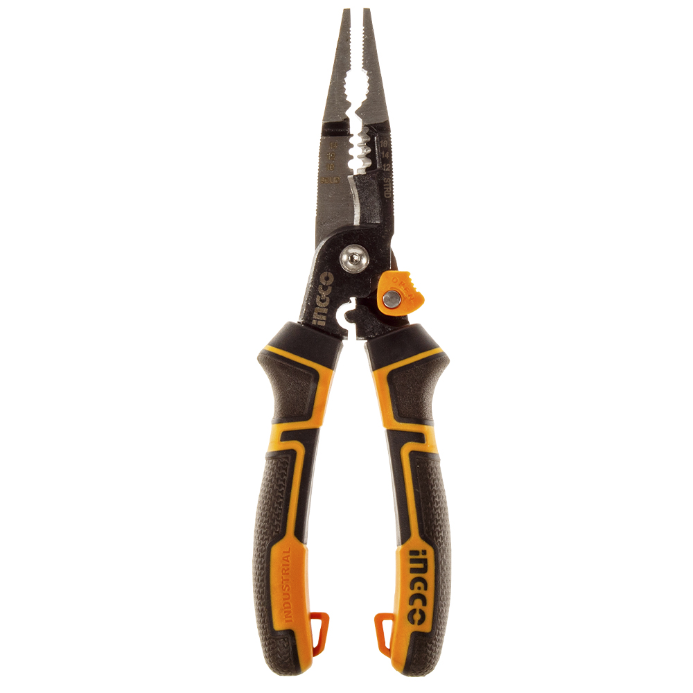 Довгогубці багатофункціональні 6 в 1і Profi 200мм INGCO INDUSTRIAL HMFLNP28200