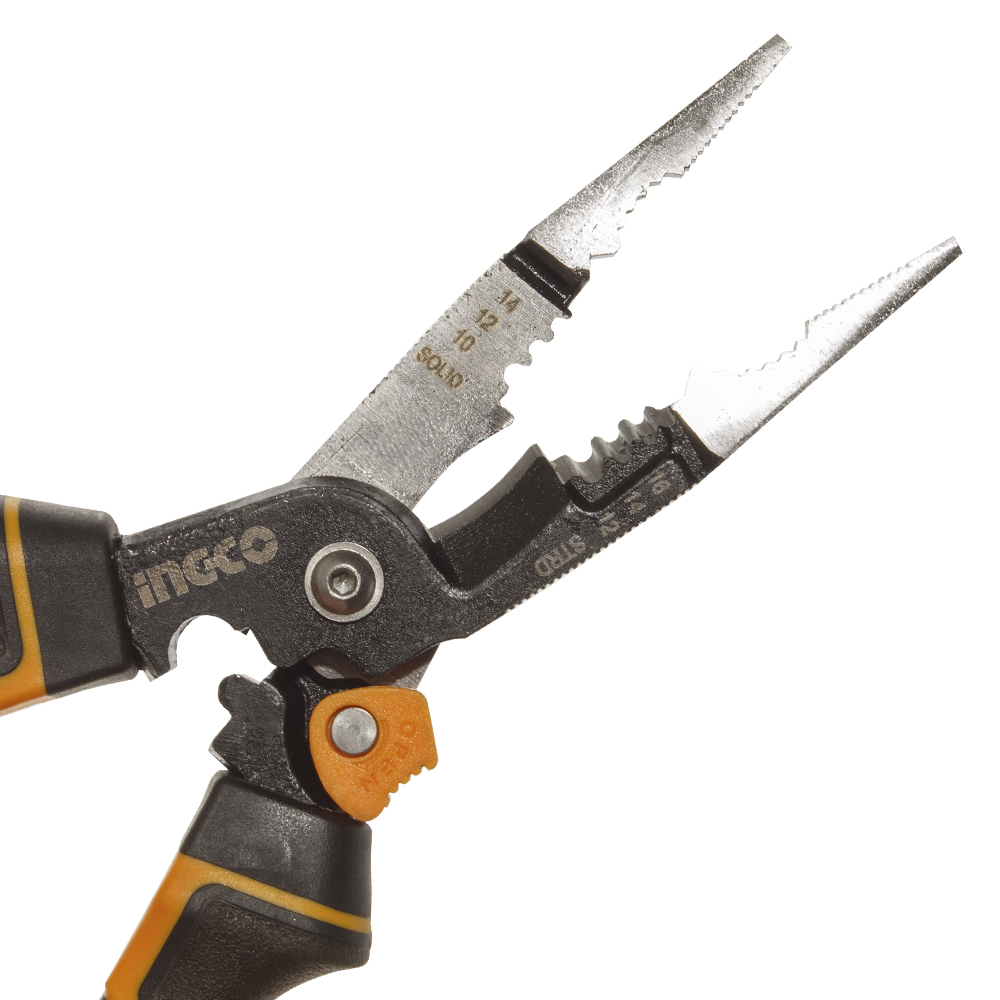 Довгогубці багатофункціональні 6 в 1і Profi 200мм INGCO INDUSTRIAL HMFLNP28200