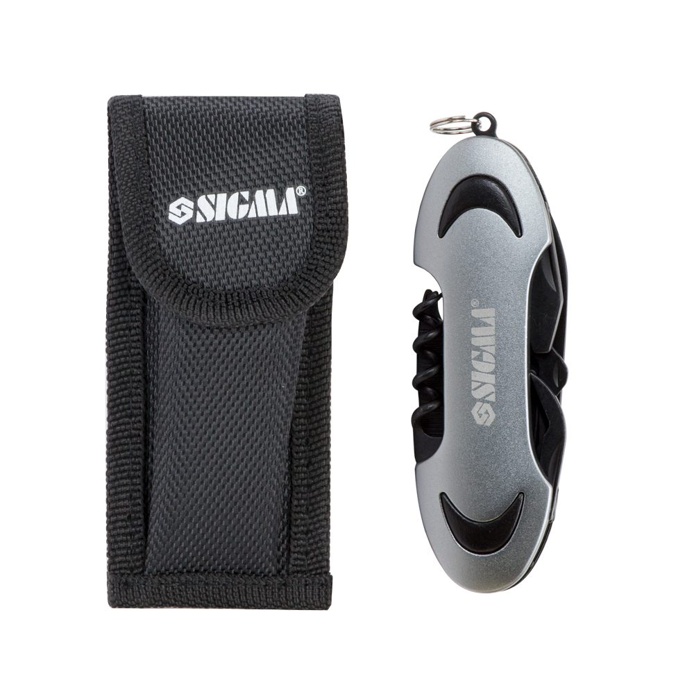 Мультиінструмент ніж 109мм 10в1 (чохол)(4375531)СІГМА