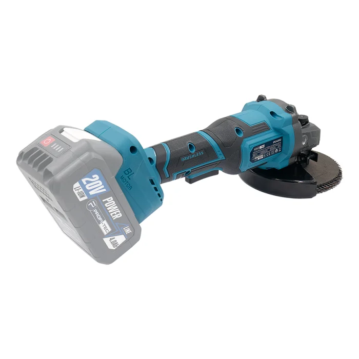 Акумуляторна кутова шліфмашина PROFI-TEC PGA202/ NSK(20 В, безщітков 20V/125 мм/1 акб та ЗП 007600