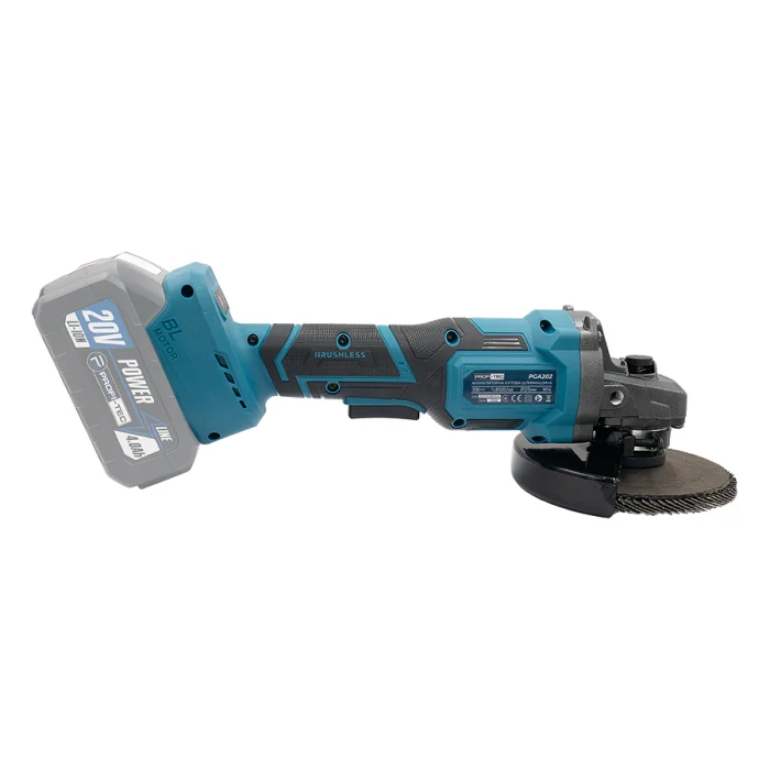 Акумуляторна кутова шліфмашина PROFI-TEC PGA202/ NSK(20 В, безщітков 20V/125 мм/1 акб та ЗП 007600