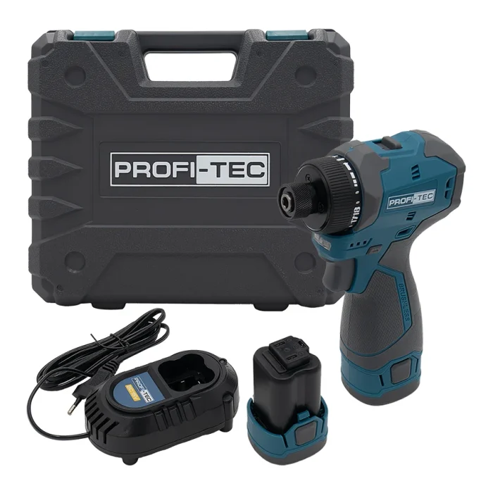 Акумуляторний шуруповерт PROFI-TEC PPCD5516Q 16B/55Hm/2*2.0Ar/ЗП/кейс 007152