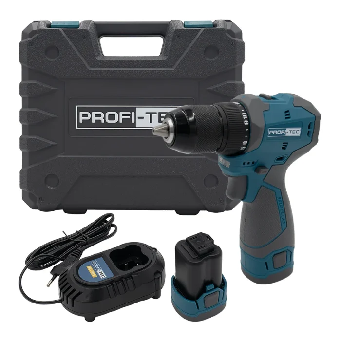 Акумуляторний шуруповерт PROFI-TEC PPCD5516 16B/55Hm/2*2.0Ar/ЗП/кейс 007152