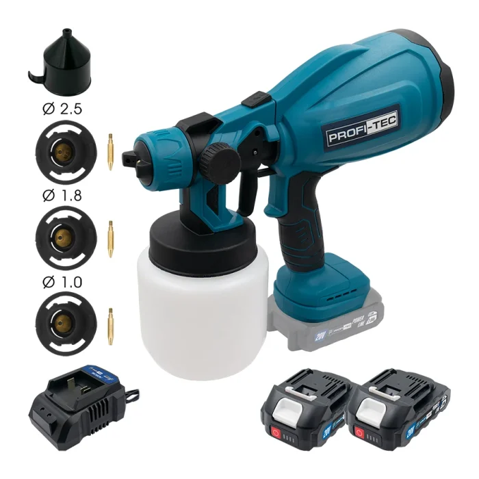 Фарбопульт акумуляторний PROFI-TEC PSG80020 2 АКБ та ЗП 006610